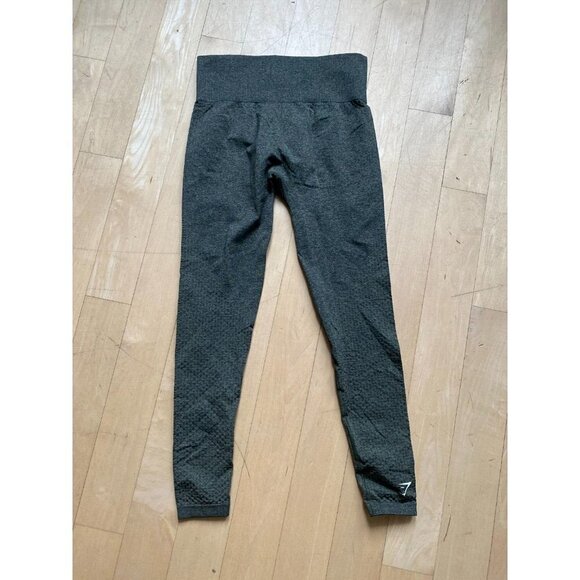 Gym Shark "vital 2.0" seamless leggings full length sz Small pullon gray - Picture 5 of 7